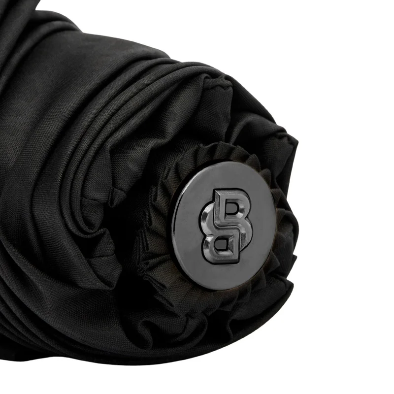 Hugo Boss Чадър Pocket Double B, сгъваем, черно-сив