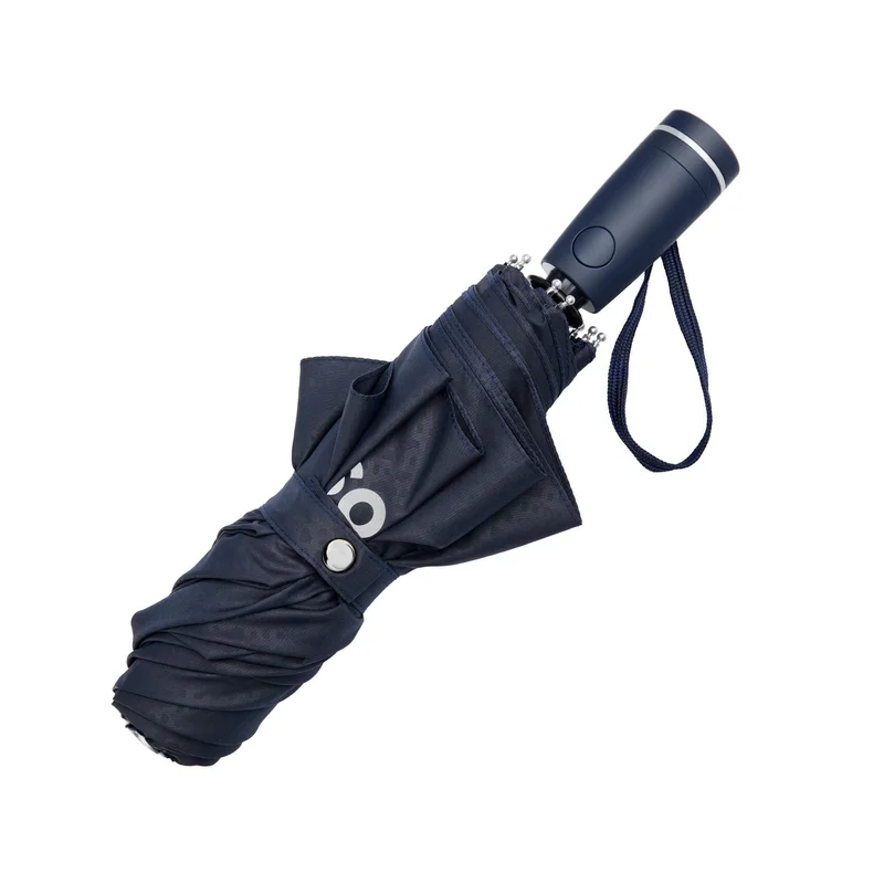 Hugo Boss Чадър Pocket Double B, сгъваем, тъмносин