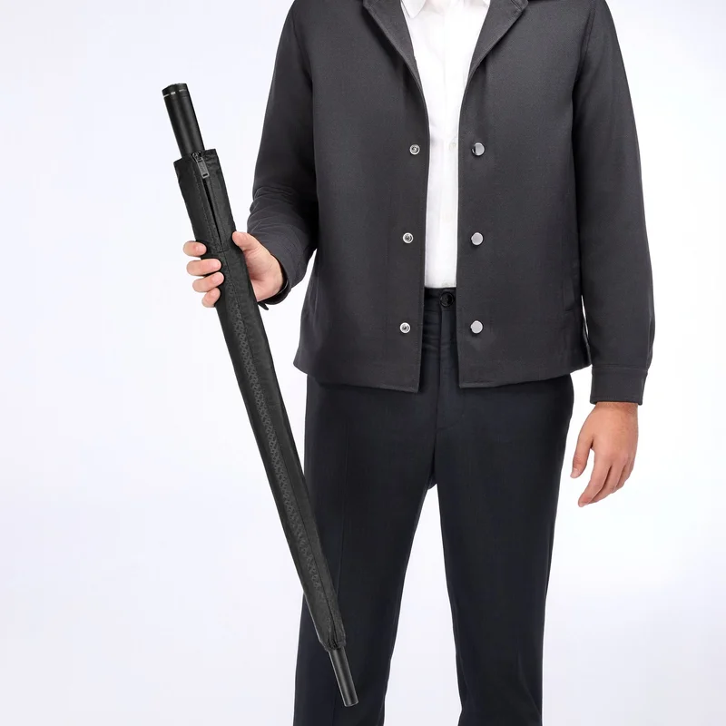 Hugo Boss Чадър Double B, черен