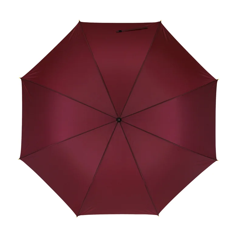 Office 1 Чадър, автоматичен, с извита дървена дръжка, 103 cm, бордо