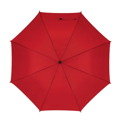 Office 1 Чадър, автоматичен, с извита дървена дръжка, 103 cm, червен