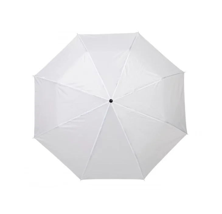 Office 1 Чадър, сгъваем, с пластмасова дръжка, 96 cm, бял