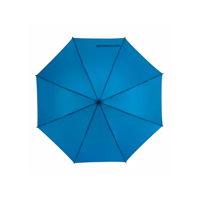 Office 1 Чадър, автоматичен, с извита дървена дръжка, 103 cm, с брандиране, син, 50 броя