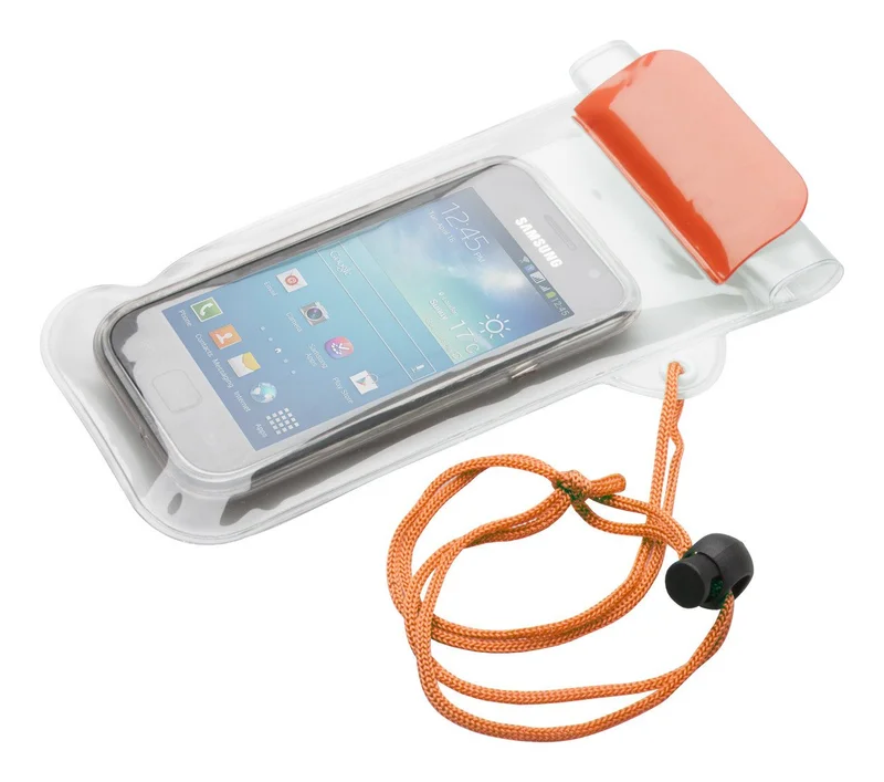 Калъф за телефон Wapro, 95 х 230 mm, прозрачен, оранжев