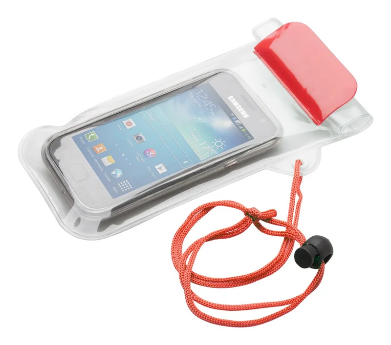 Калъф за телефон Wapro, 95 х 230 mm, прозрачен, червен