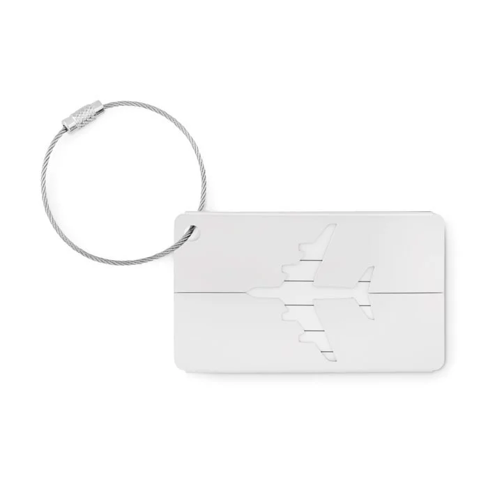 More Than Gifts Етикет за багаж Fly Tag, алуминиев, сребрист мат