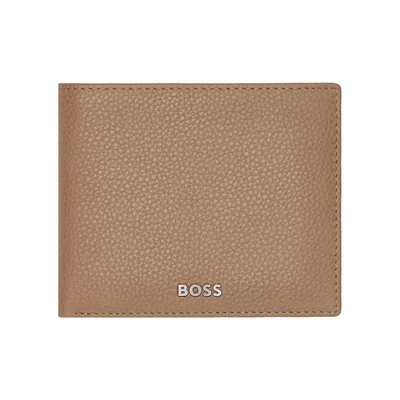 Hugo Boss Портфейл Classic Grained, с отделение за монети, карамел