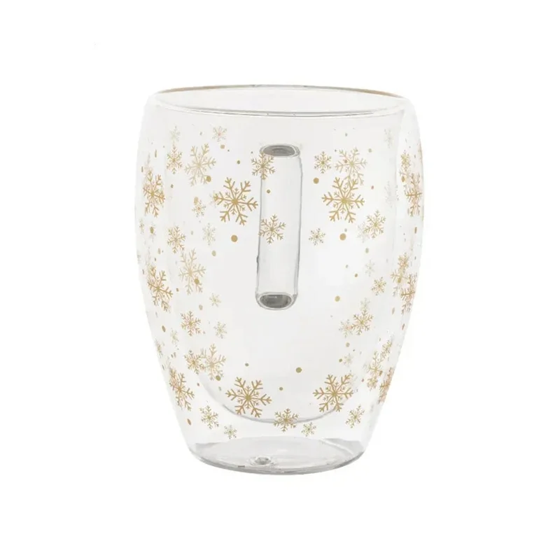 More Than Gifts Чаша на снежинки Snostro, двустенна, боросиликатно стъкло, 350 ml