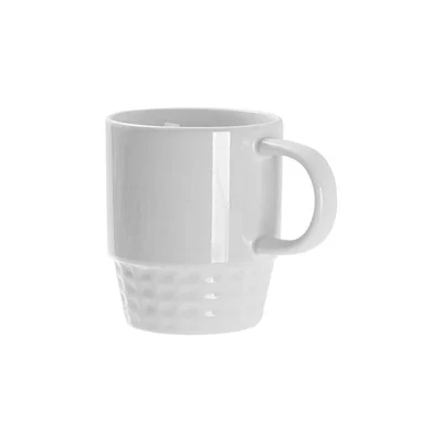 BESTSUB Чаша Stacking, керамична, с дръжка, 300 ml, бяла