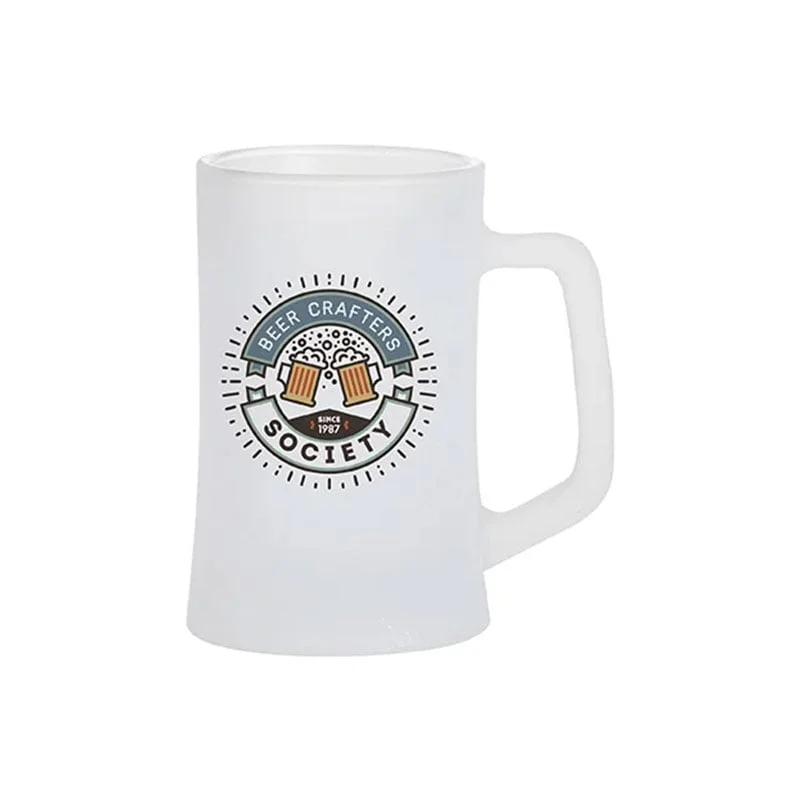 BESTSUB Халба за бира, стъклена, матова, 360 ml