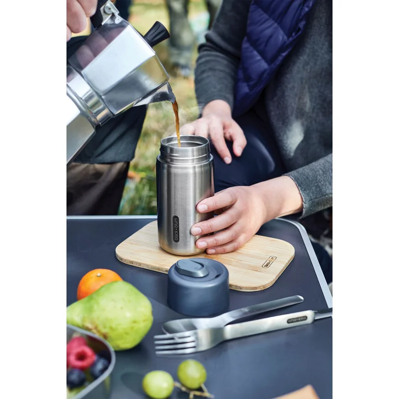 Термочаша Black+Blum, заключваща се, 340 ml, сива