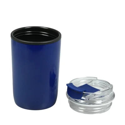 Термочаша Jansen, неръждаема стомана, двустенна, 300 ml, с брандиране, синя, 50 броя