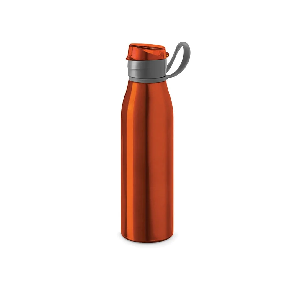 Hi!dea Бутилка Korver, спортна, метална, 650 ml, оранжева