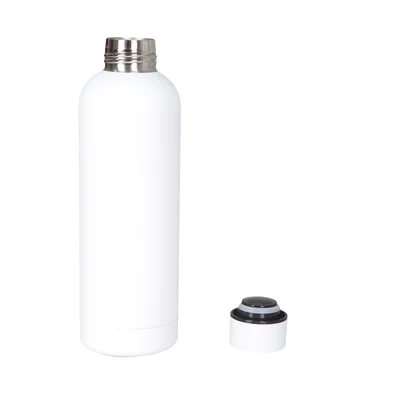 Office 1 Бутилка Top, метална, 6.5 х 24 cm, бяла, 500 ml