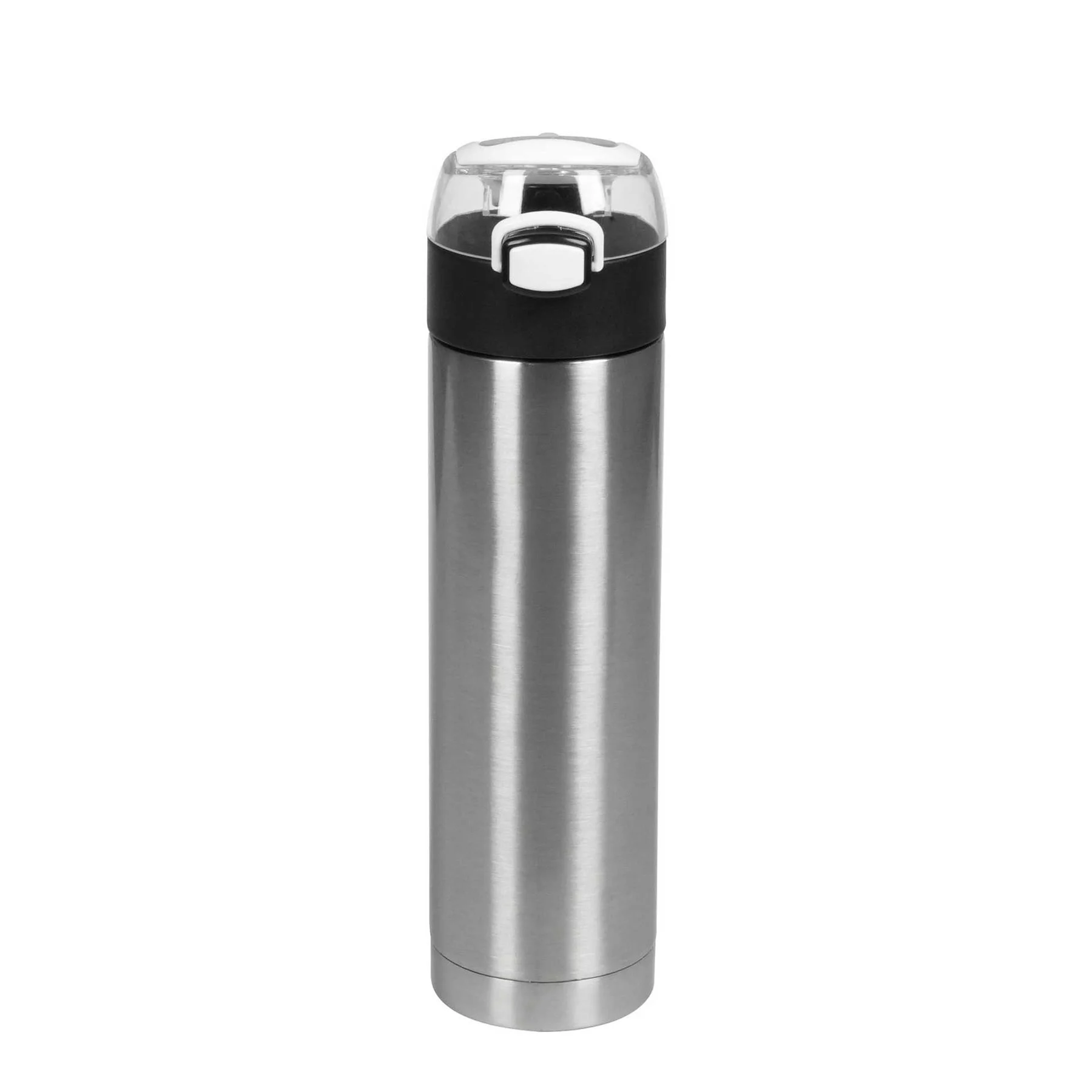 Office 1 Бутилка Metropolis, метална, двустенна, 500 ml, сребриста