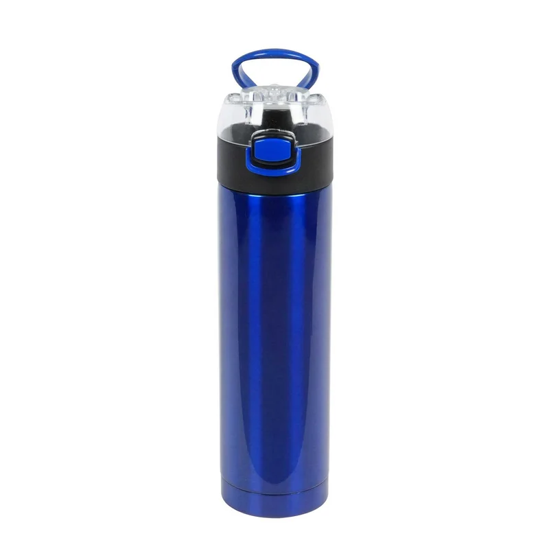 Office 1 Бутилка Metropolis, метална, двустенна, 500 ml, синя