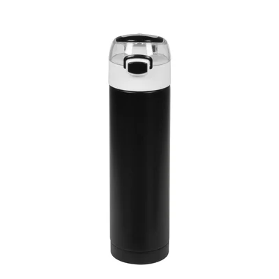 Office 1 Бутилка Metropolis, метална, двустенна, 500 ml, черна