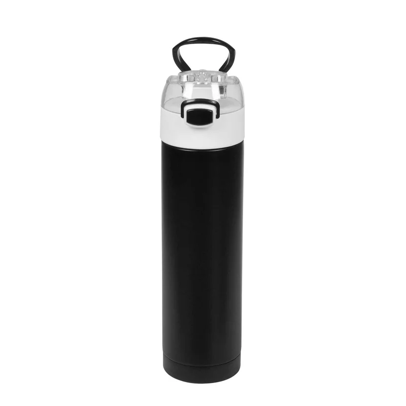 Office 1 Бутилка Metropolis, метална, двустенна, 500 ml, черна