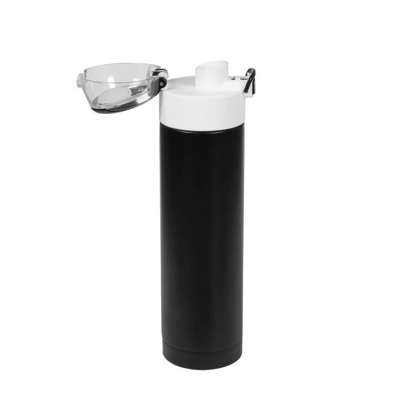 Office 1 Бутилка Metropolis, метална, двустенна, 500 ml, черна
