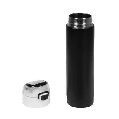 Office 1 Бутилка Metropolis, метална, двустенна, 500 ml, черна