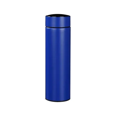 Office 1 Термос Smarty, метален, двустенен, с индикатор, 500 ml, син
