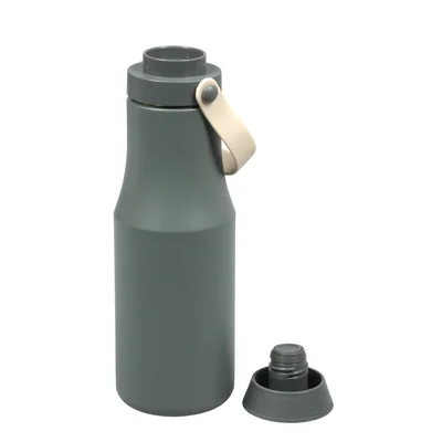 Бутилка Vintage, двустенна, инокс, 470 ml, сива