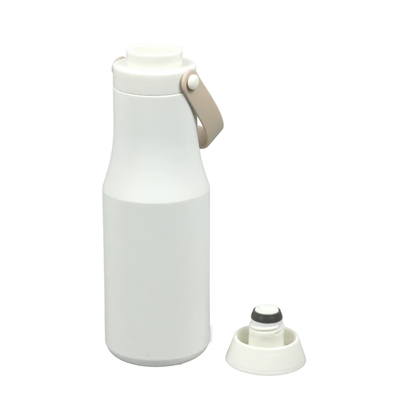 Бутилка Vintage, двустенна, инокс, 470 ml, бяла