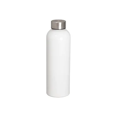 BESTSUB Бутилка, спортна, алуминиева, със сребриста капачка, 700 ml, бяла