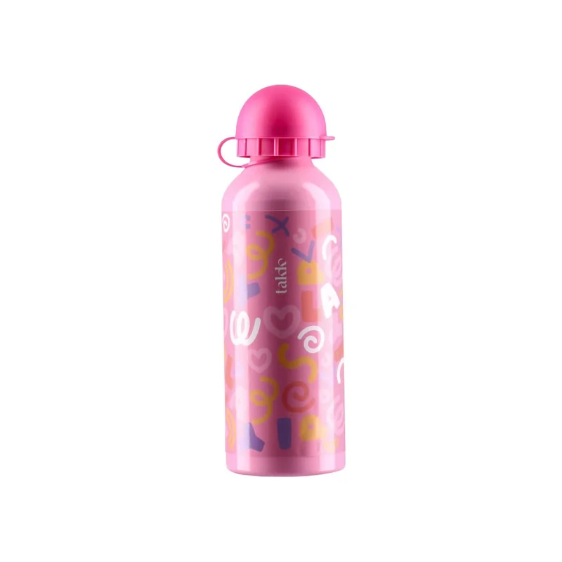 Бутилка Takk Alu Flowy, за момиче, алуминиева, 500 ml, асорти