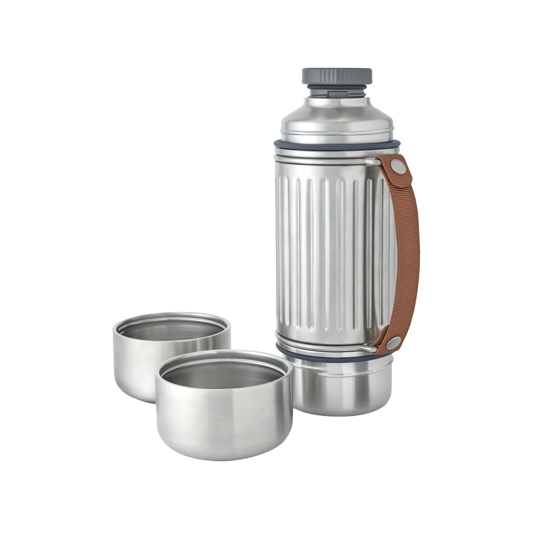 Термос Black+Blum Explorer, с 2 чаши и дръжка, 1 L, инокс