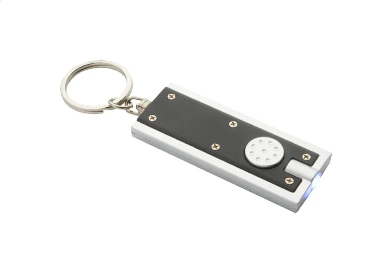 Cool Ключодържател Urban, с LED фенерче, рециклирана ABS пластмаса, с батерия, черен