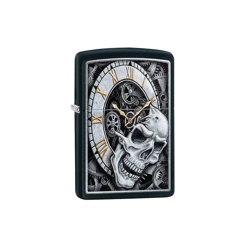 Zippo Запалка 29854 - Skull Clock Design