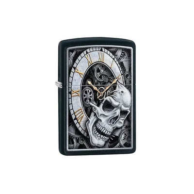 Zippo Запалка 29854 - Skull Clock Design
