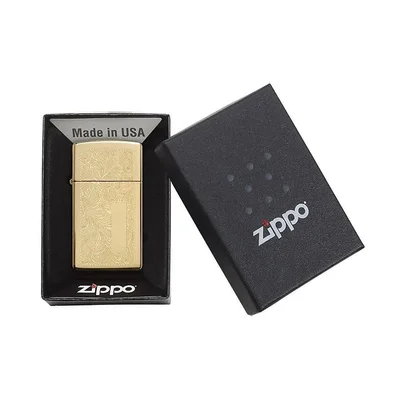 Zippo Запалка 1652B - Slim Brass Venetian