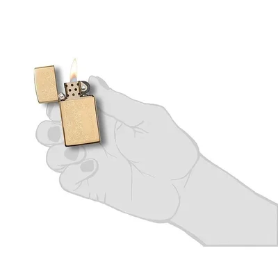 Zippo Запалка 1652B - Slim Brass Venetian
