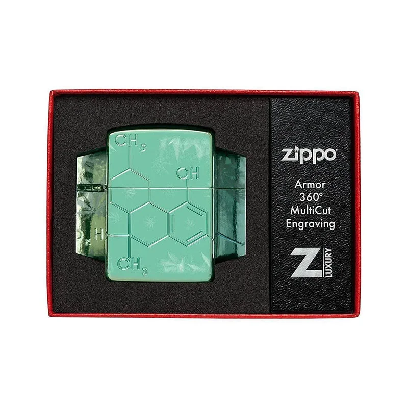 Zippo Запалка 46313 - Cannabis THC Design