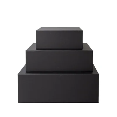 Office 1 Кутия Natural, с магнитно затваряне, сгъваема, 20 х 18 х 8 cm, черна