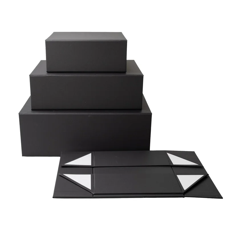 Office 1 Кутия Natural, с магнитно затваряне, сгъваема, 20 х 18 х 8 cm, черна