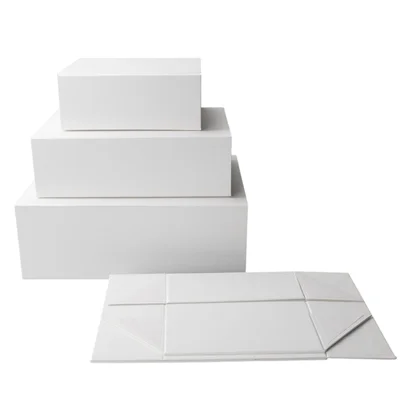 Office 1 Кутия Natural, с магнитно затваряне, сгъваема, 28 х 20 х 9 cm, бяла