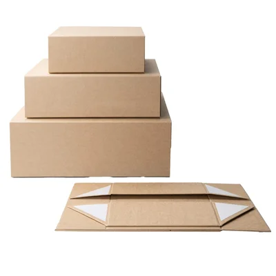 Office 1 Кутия Natural, с магнитно затваряне, сгъваема, 28 х 20 х 9 cm, кафява