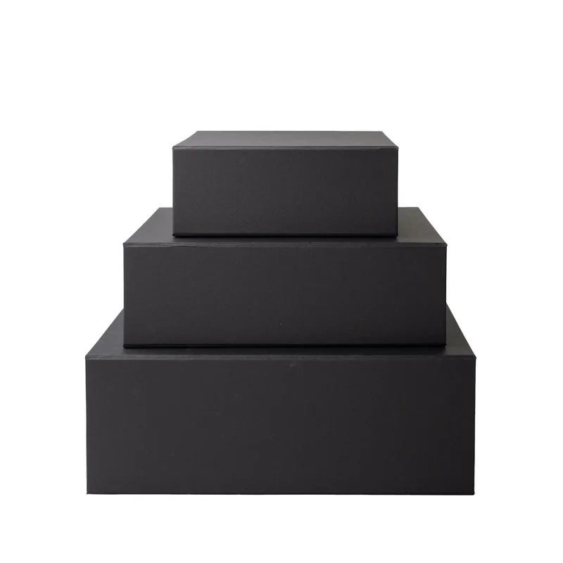 Office 1 Кутия Natural, с магнитно затваряне, сгъваема, 33 х 25 х 12 cm, черна