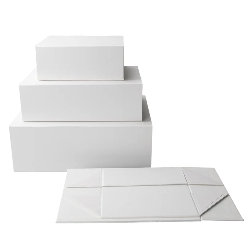 Office 1 Кутия Natural, с магнитно затваряне, сгъваема, 33 х 25 х 12 cm, бяла