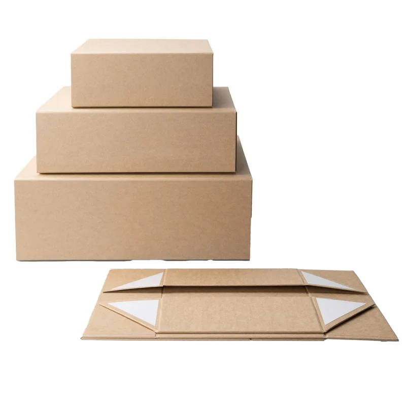 Office 1 Кутия Natural, с магнитно затваряне, сгъваема, 33 х 25 х 12 cm, кафява