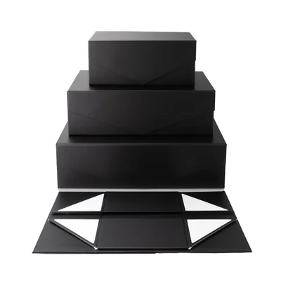 Office 1 Кутия Matt, с магнитно затваряне, сгъваема, 23 х 15 х 10 cm, черна