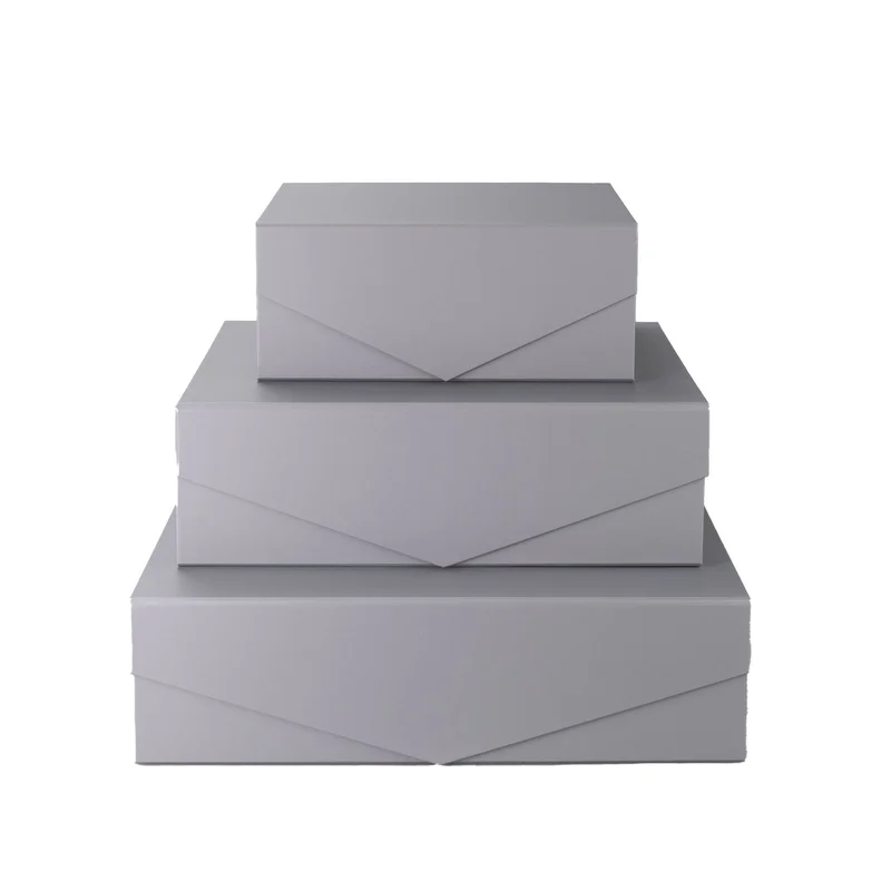 Office 1 Кутия Matt, с магнитно затваряне, сгъваема, 31 х 20 х 10 cm, сива