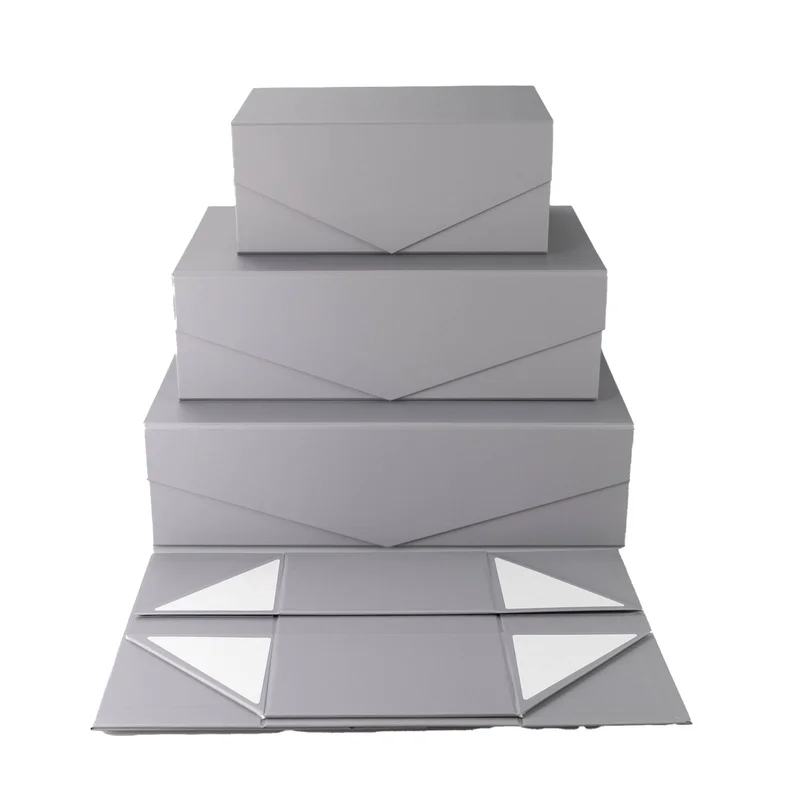 Office 1 Кутия Matt, с магнитно затваряне, сгъваема, 35 х 23 х 10 cm, сива