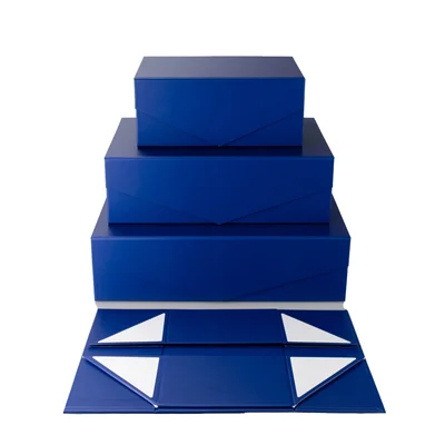 Office 1 Кутия Matt, с магнитно затваряне, сгъваема, 35 х 23 х 10 cm, тъмносиня