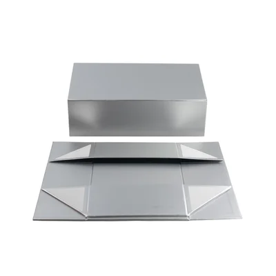 Office 1 Кутия Colorful, с магнитно затваряне, сгъваема, 35 х 20.5 х 11.3 cm, сребриста