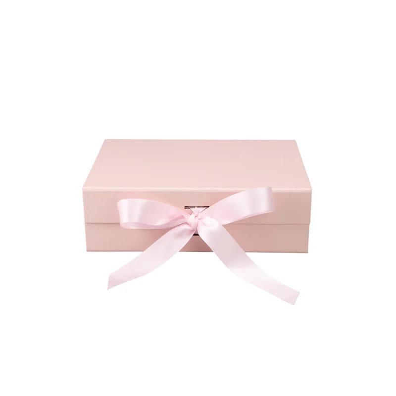 Office 1 Кутия Gift Box, с магнитно затваряне, сгъваема, 26 х 23 х 9.5 cm, розова
