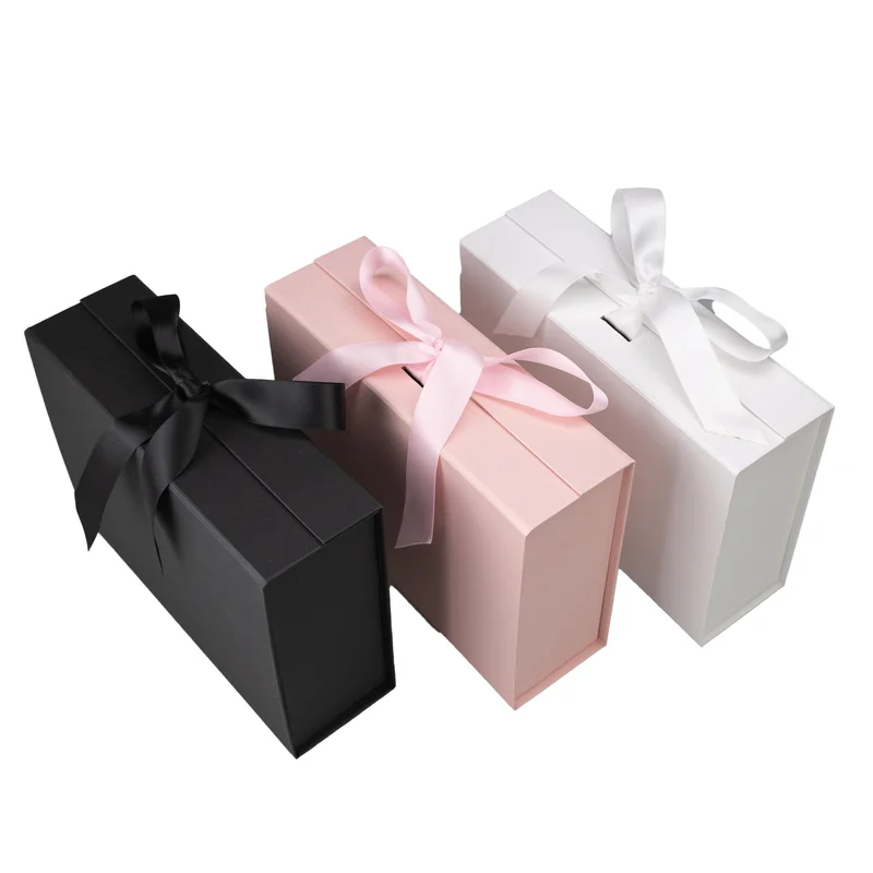 Office 1 Кутия Gift Box, с магнитно затваряне, сгъваема, 33 х 27 х 12 cm, черна